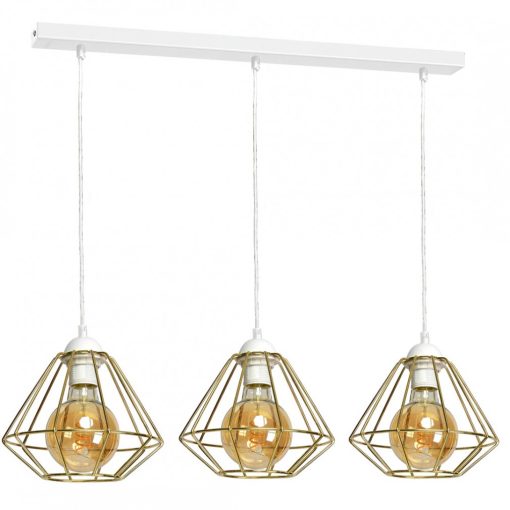 Pendant lamp LUPO WHITE/GOLD 3xE27