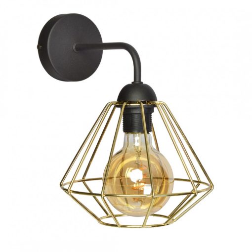 Wall lamp LUPO BLACK/GOLD 1xE27