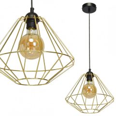 Pendant lamp LUPO BLACK/GOLD 1xE27