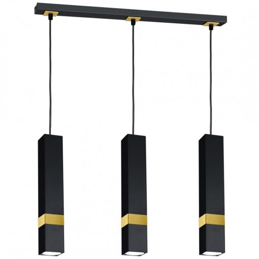 Pendant lamp VIDAR BLACK/GOLD 3xGU10