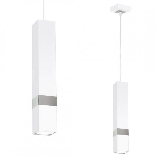 Pendant lamp VIDAR WHITE/CHROME 1xGU10