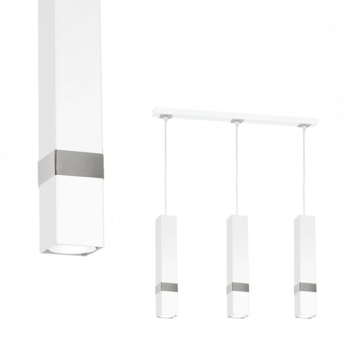 Pendant lamp VIDAR WHITE/CHROME 3xGU10