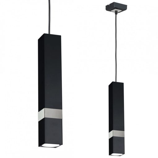 Pendant lamp VIDAR BLACK/CHROME 1xGU10