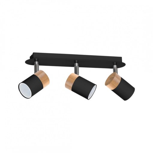 Ceiling  lamp JOKER BLACK/WOOD 3xGU10