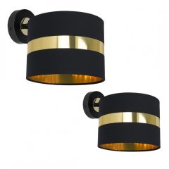 Wall lamp PALMIRA BLACK / GOLD 1xE27 60W