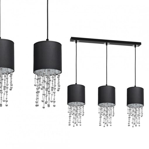 Pendant lamp ALMERIA BLACK/CHROME 3xE27