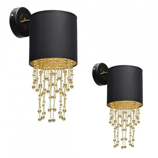 Wall lamp ALMERIA BLACK/GOLD 1xE27