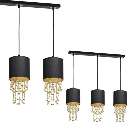 Pendant lamp ALMERIA BLACK/GOLD 3xE27