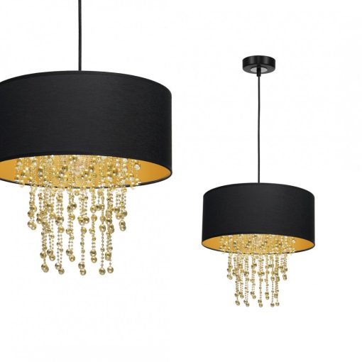 Pendant lamp ALMERIA BLACK/GOLD 1xE27