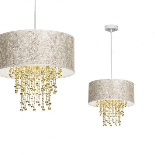 Pendant lamp ALMERIA WHITE/GOLD 1xE27