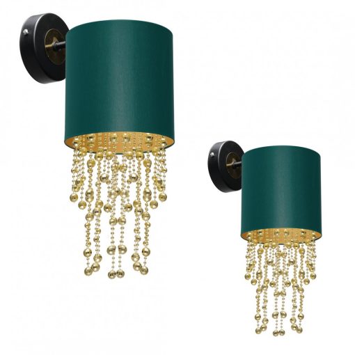 Wall lamp ALMERIA GREEN/GOLD 1xE27