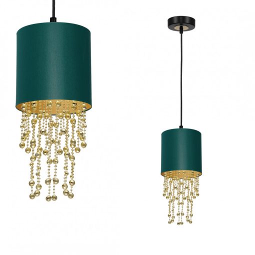 Pendant lamp ALMERIA GREEN/GOLD 1xE27