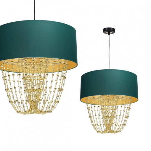 Pendant lamp ALMERIA GREEN/GOLD 1xE27