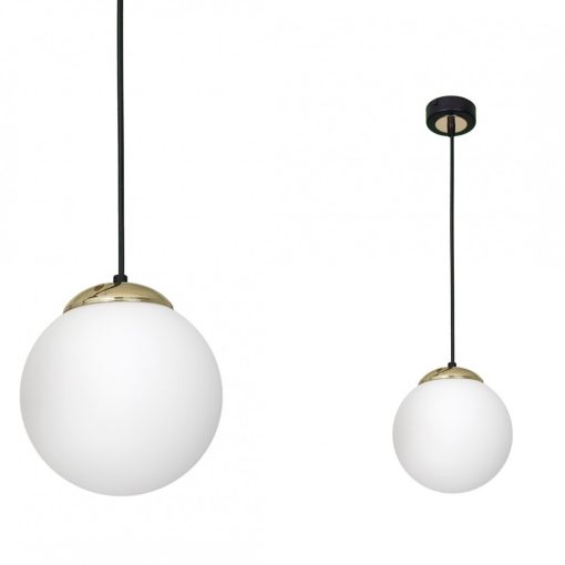 Pendant lamp SPARTA BLACK / GOLD 1xE27