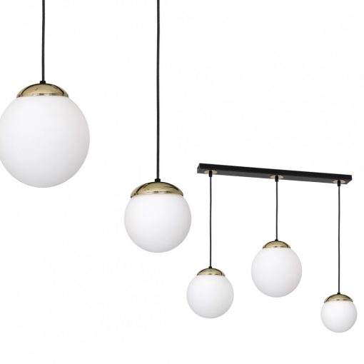 Pendant lamp SPARTA BLACK / GOLD 3xE14