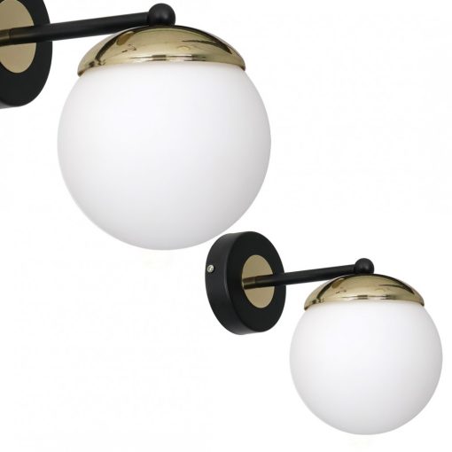 Wall lamp SPARTA BLACK / GOLD 1xE14