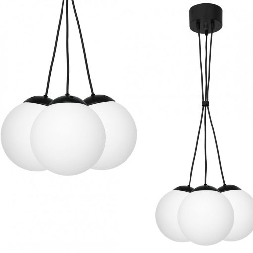 Pendant lamp LIMA BLACK 3xE14