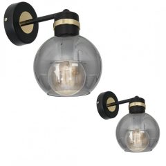 Wall lamp OMEGA BLACK/GOLD 1xE27