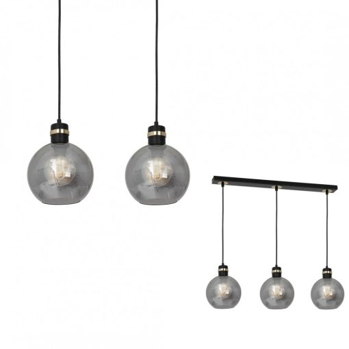 Pendant lamp OMEGA BLACK/GOLD 3xE27