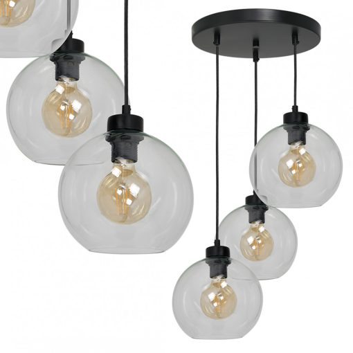 Pendant lamp SOFIA CLEAR 3xE27