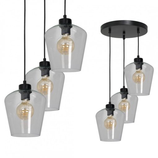 Pendant lamp SANTIAGO CLEAR 3xE27