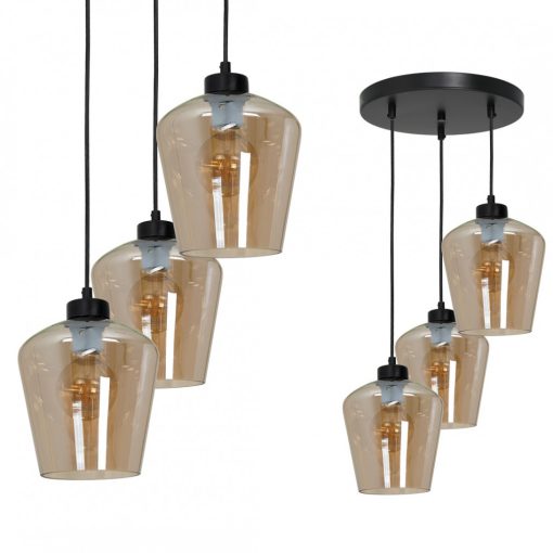 Pendant lamp SANTIAGO AMBER 3xE27