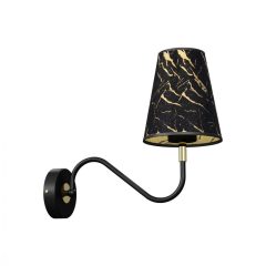 Wall lamp HERMES Black/Gold 1xE27