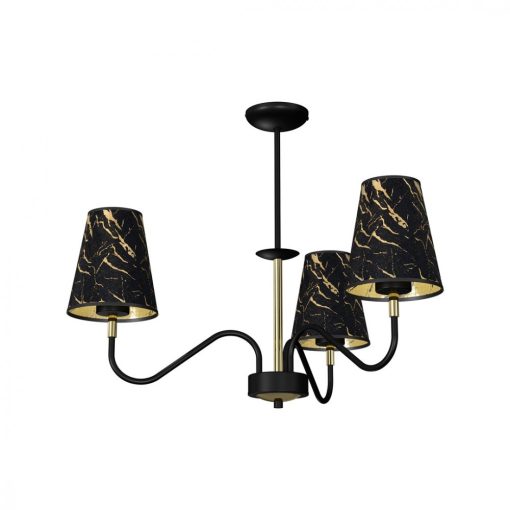 Pendant lamp HERMES Black/Gold 3xE27