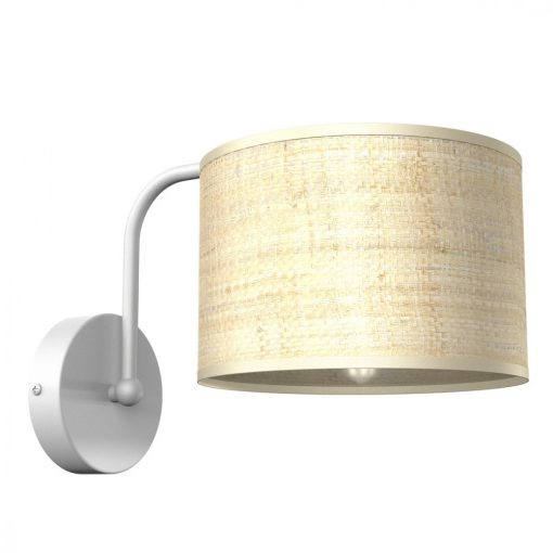 Wall lamp MARSHALL WHITE / RATTAN 1xE27