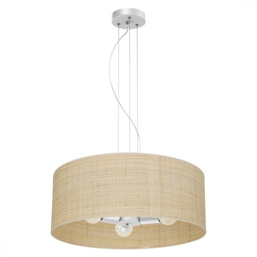 Pendant lamp MARSHALL WHITE / RATTAN 3xE27