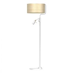 Floor lamp MARSHALL WHITE / RATTAN 1xE27 + 1x mini GU10