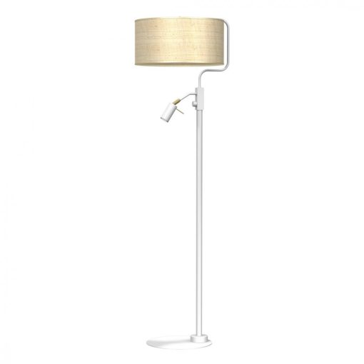 Floor lamp MARSHALL WHITE / RATTAN 1xE27 + 1x mini GU10