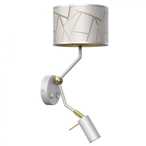 Wall lamp ZIGGY WHITE White/Gold 1xE27 + 1x mini GU10