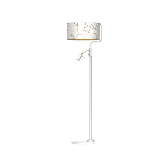 Floor lamp ZIGGY WHITE White/Gold 1xE27 +        1x mini GU10