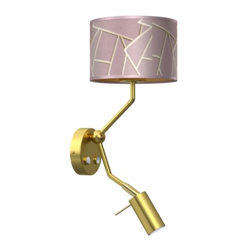 Wall lamp ZIGGY PINK Gold/Pink 1xE27 + 1x mini GU10