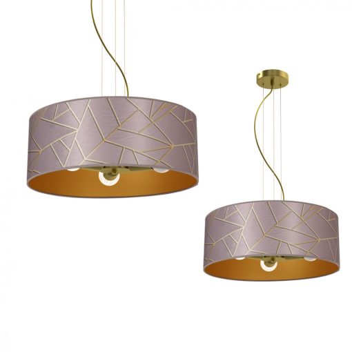 Pendant lamp ZIGGY PINK Gold/Pink 3xE27