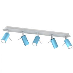 Ceiling  lamp PRESTON BLUE/WHITE 5x mini GU10