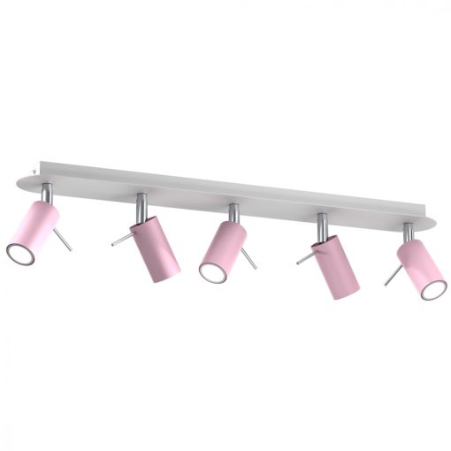 Ceiling  lamp PRESTON PINK/WHITE 5x mini GU10