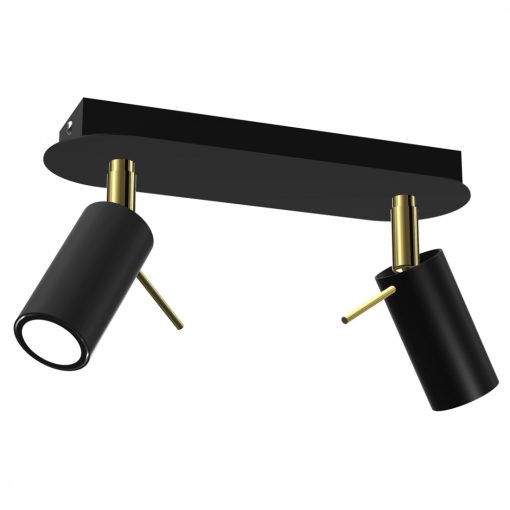 Ceiling  lamp PRESTON GOLD/BLACK 2x mini GU10