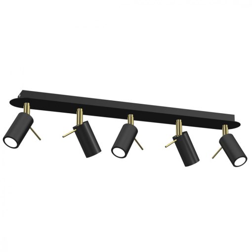 Ceiling  lamp PRESTON GOLD/BLACK 5x mini GU10