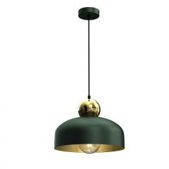 Pendant lamp HARALD GOLD/GREEN 1xE27