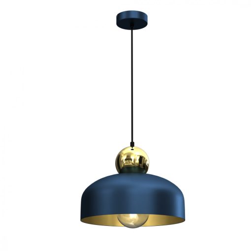 Pendant lamp HARALD GOLD/NAVY BLUE 1xE27