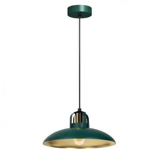 Pendant lamp FELIX GREEN/GOLD 1xE27