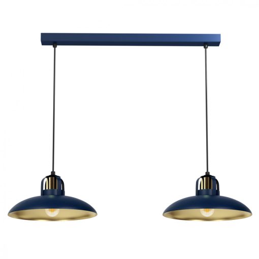 Pendant lamp FELIX NAVY BLUE/GOLD 2xE27