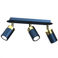 Ceiling  lamp JOKER NAVY BLUE/GOLD 3xGU10