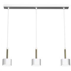 Pendant lamp ARENA WHITE/GOLD 3xGX53