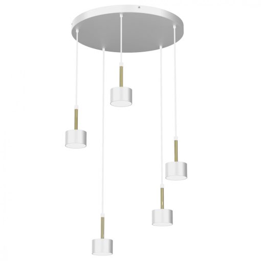 Pendant lamp ARENA WHITE/GOLD 5xGX53