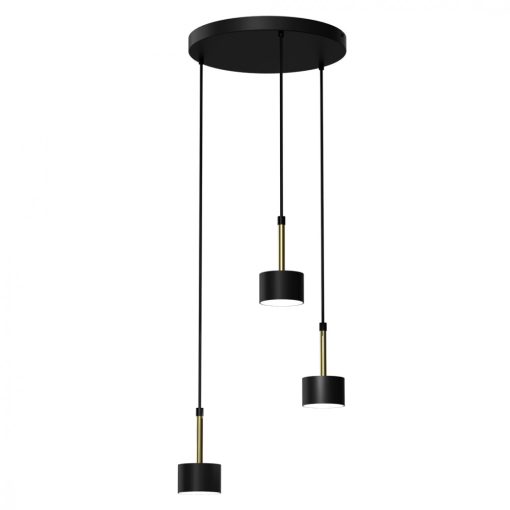 Pendant lamp ARENA BLACK/GOLD 3xGX53