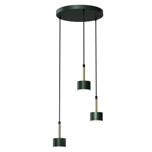 Pendant lamp ARENA GREEN/GOLD 3xGX53