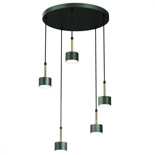 Pendant lamp ARENA GREEN/GOLD 5xGX53